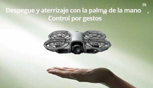 DJI NEO 2 aterrizaje en mano para mayor control y seguridad