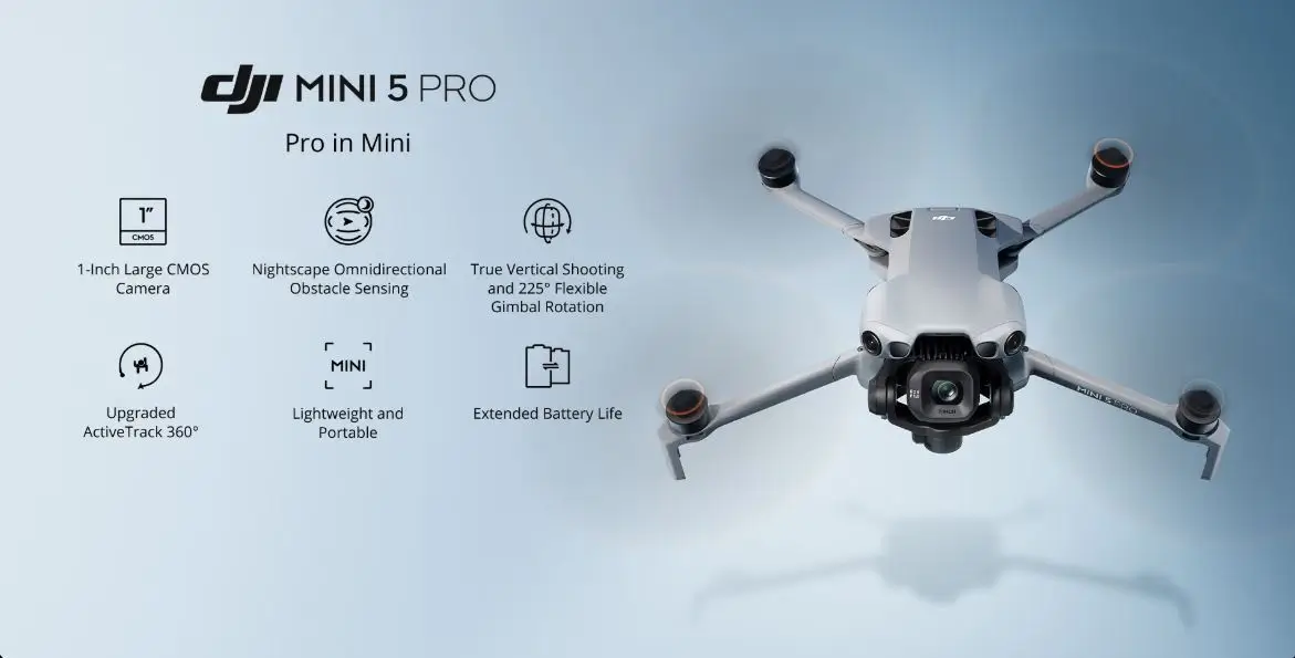 DJI Mini 5 Pro en vuelo
