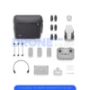 DJI MINI 4K Fly More Combo contenidoes un drone incluye su case de transporte y baterias y accesorios