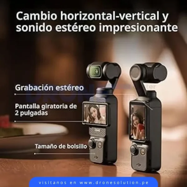 02 camara pocket 3 con características resaltantes